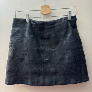 Black sequin mini skirt